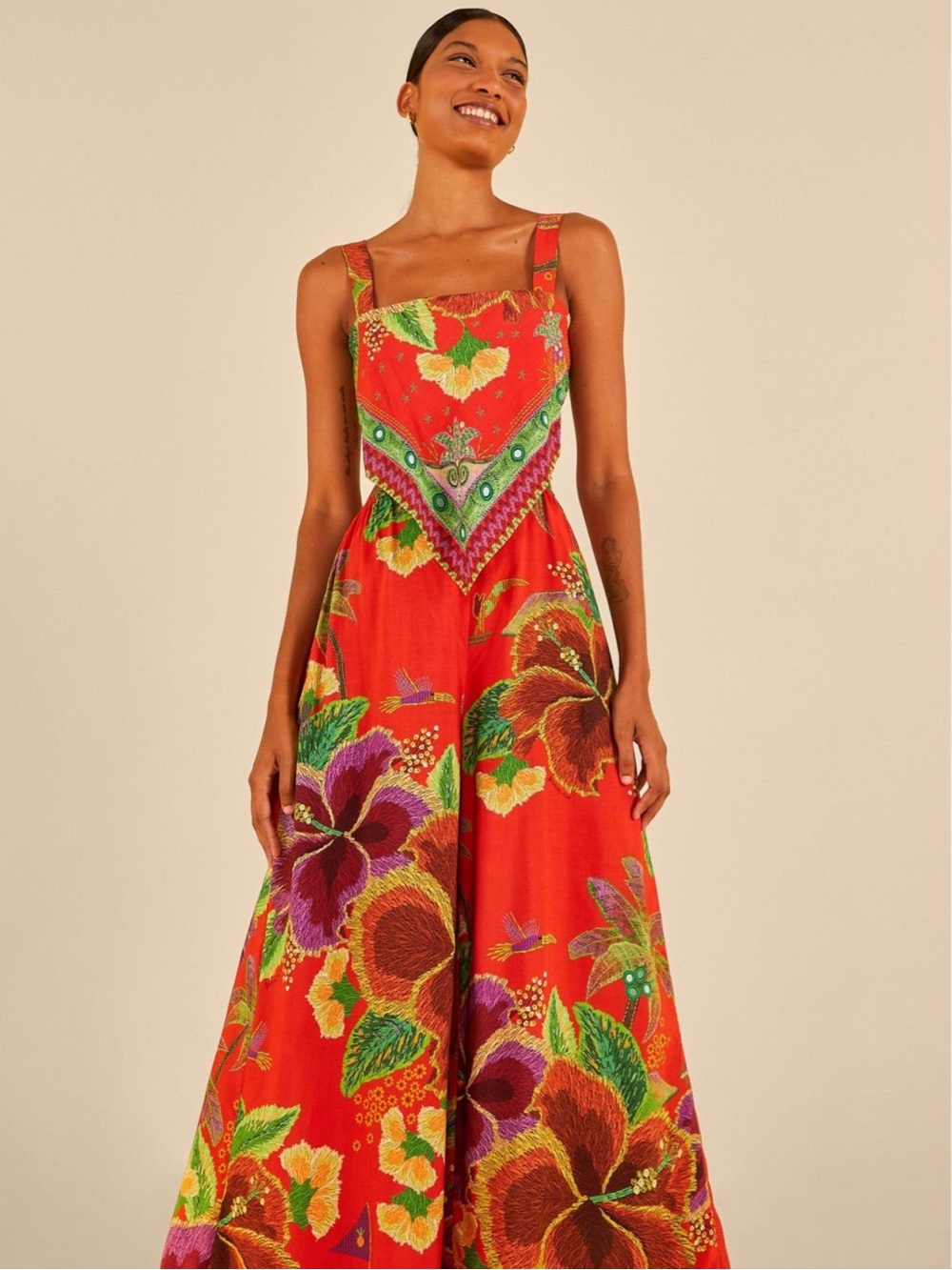 FARM Rio Ilha de Flor Jumpsuit